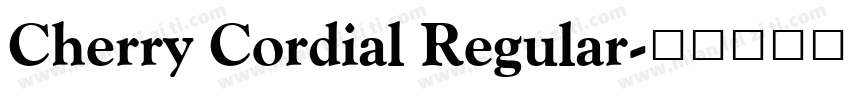 Cherry Cordial Regular字体转换